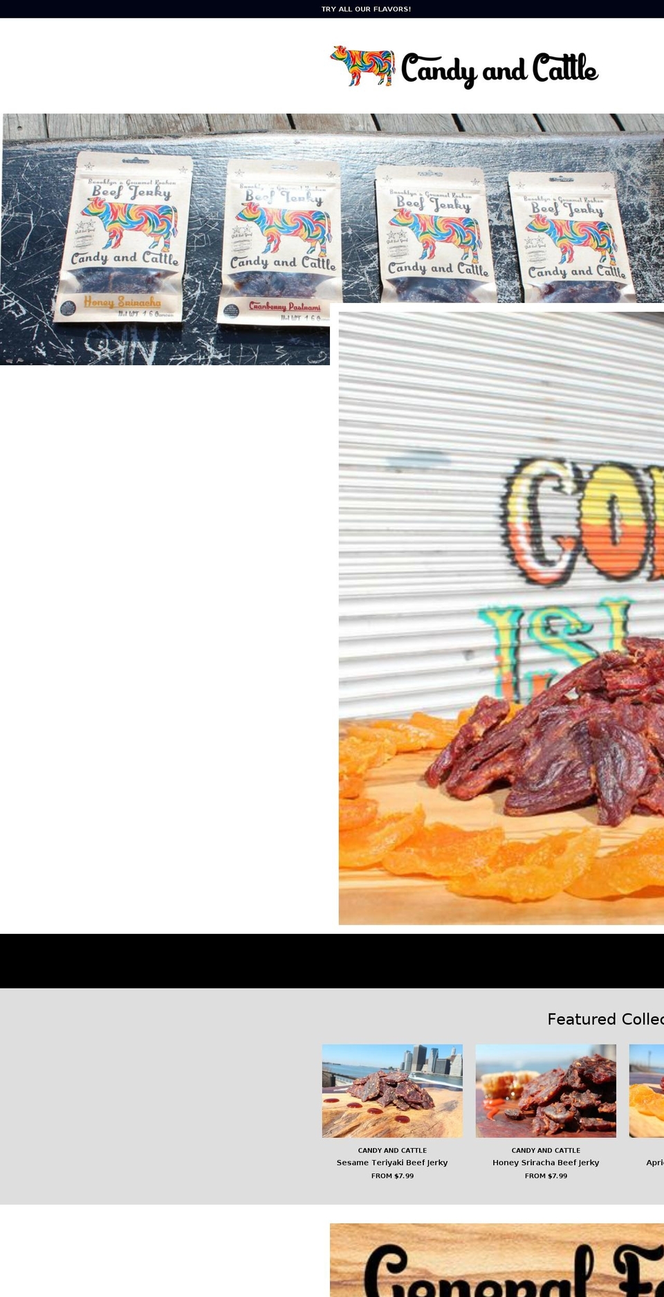 candyandcattle.com shopify website screenshot
