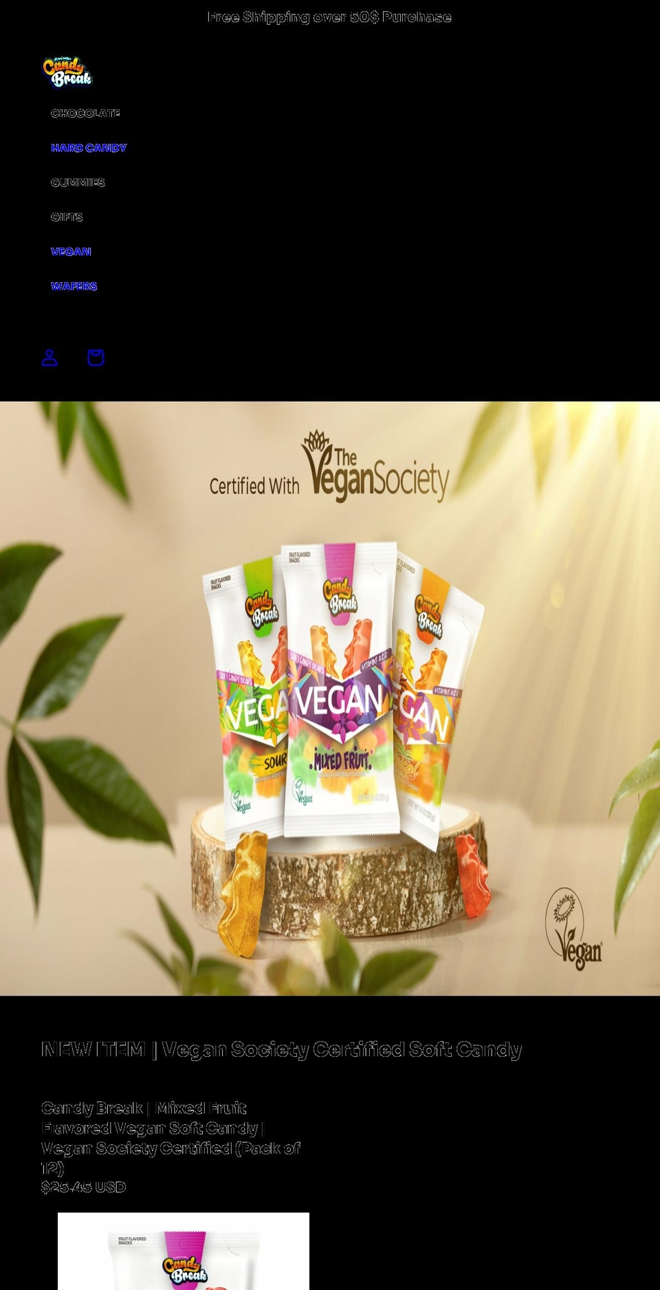candybreak.com shopify website screenshot