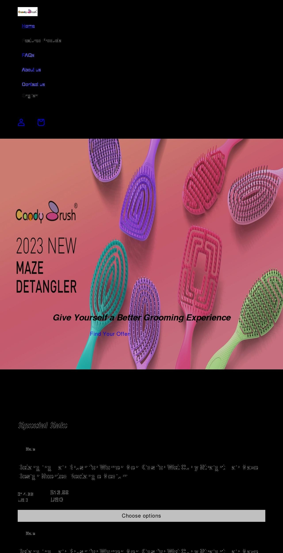 candybrush.com shopify website screenshot