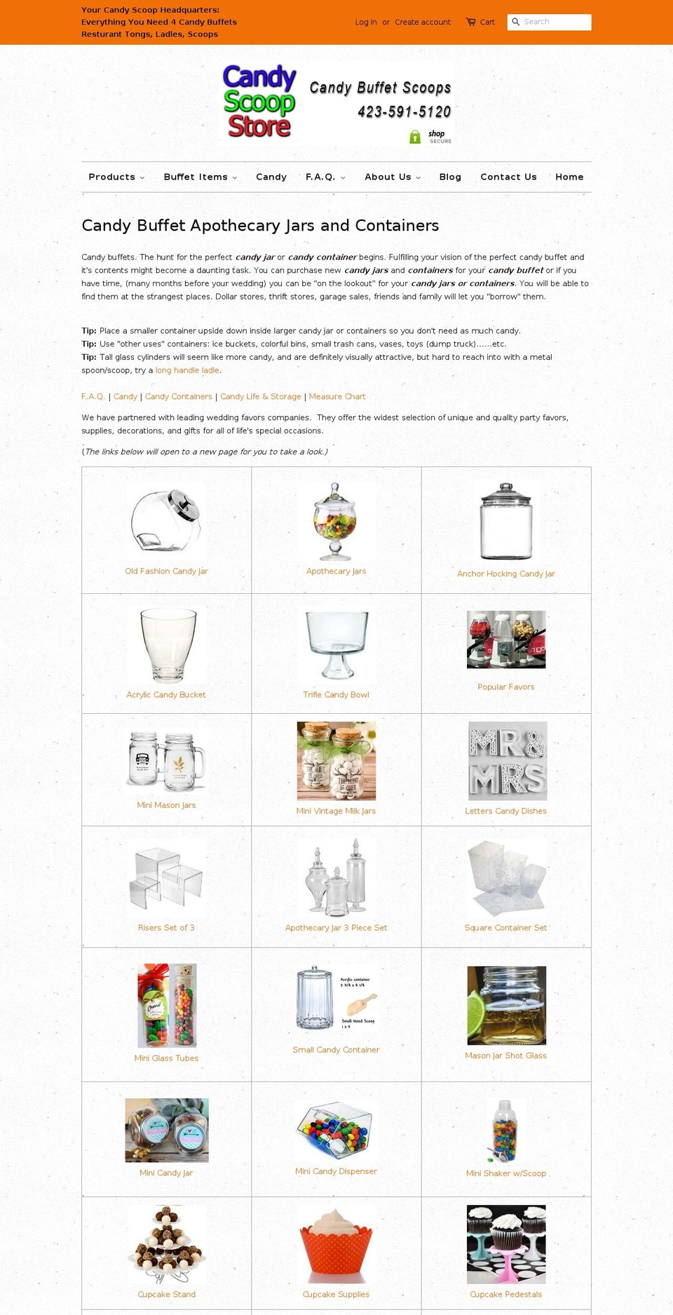candybuffetscoop.net shopify website screenshot