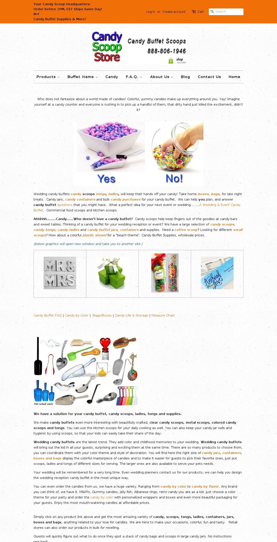 candybuffetscoops.com shopify website screenshot