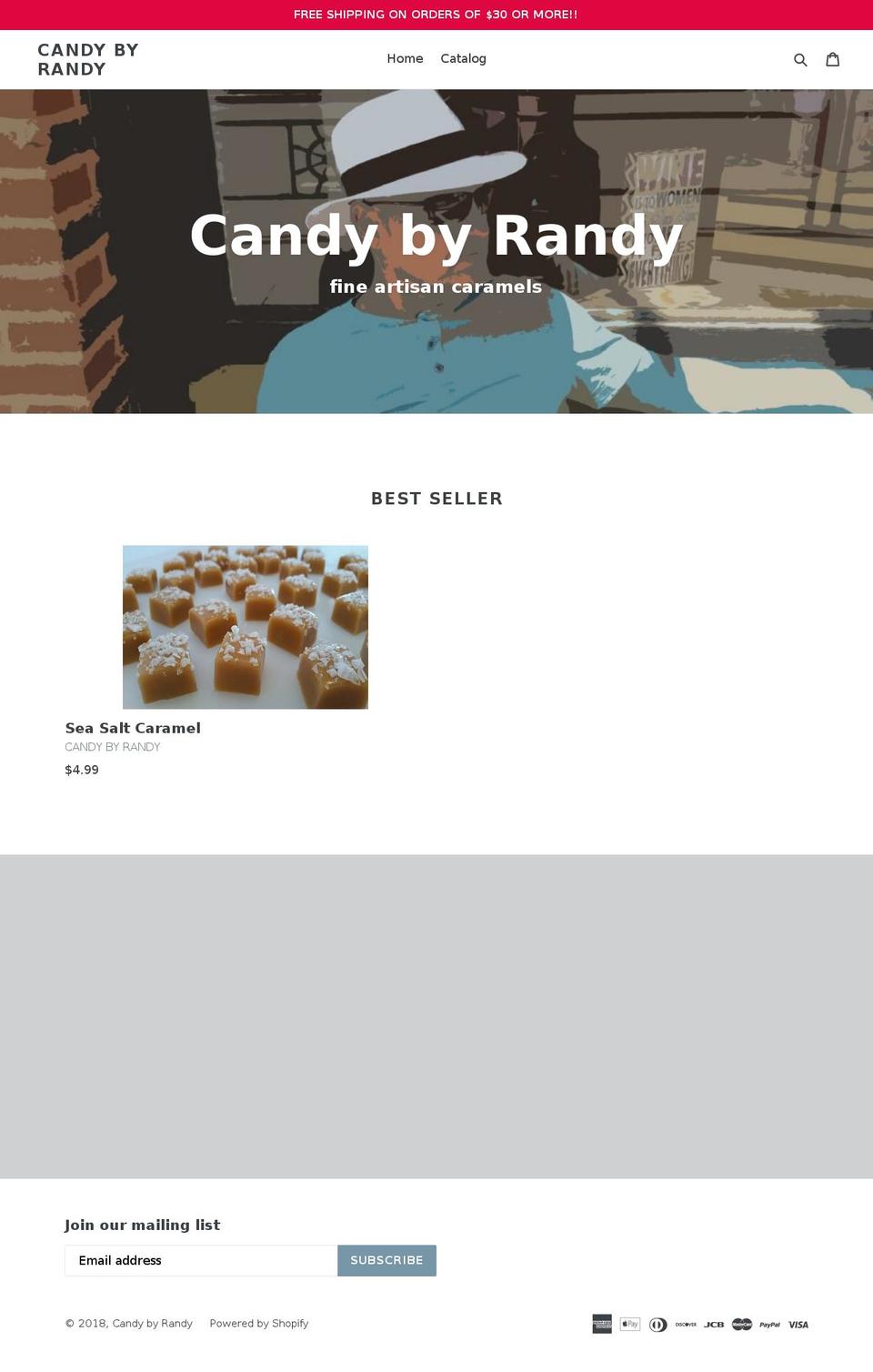 candybyrandy.com — Shopify storefront screenshot