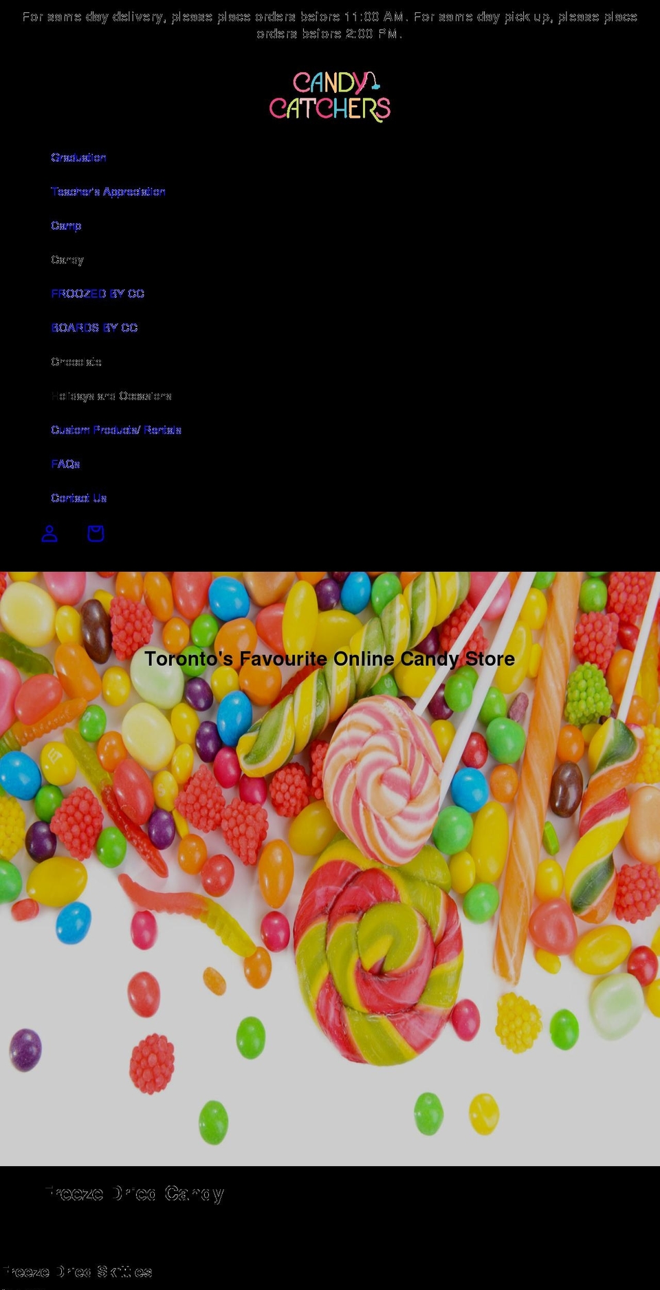 candycatchers.com shopify website screenshot