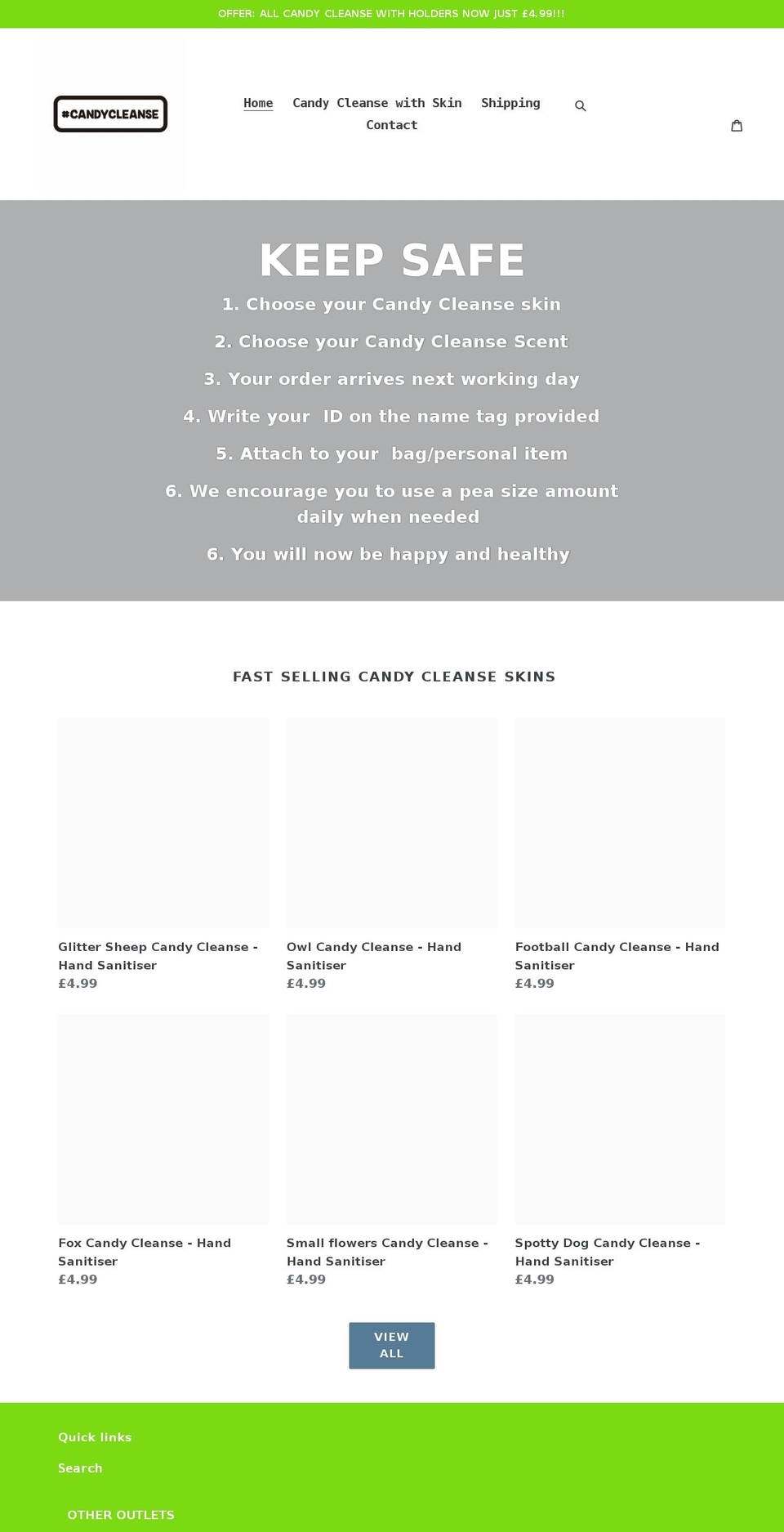 candycleanse.com shopify website screenshot