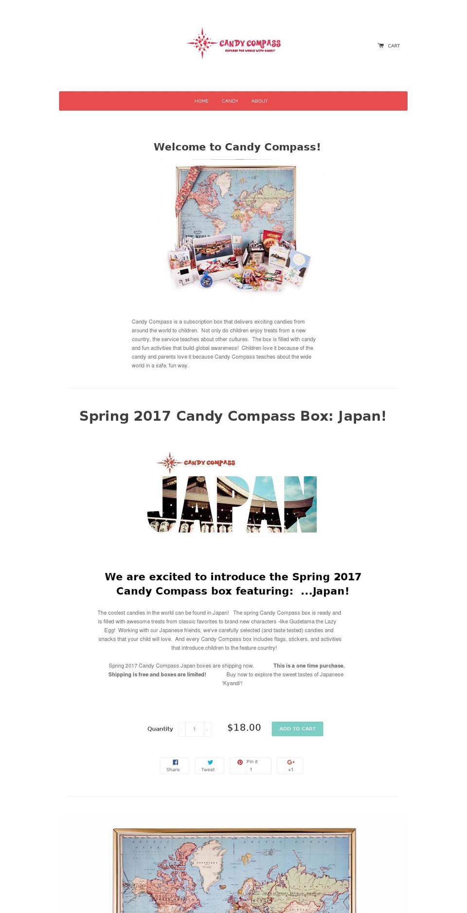 candycompass.com shopify website screenshot
