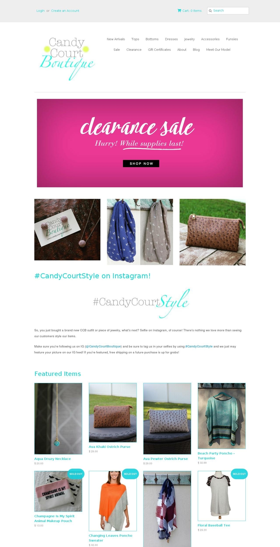 candycourtboutique.com shopify website screenshot