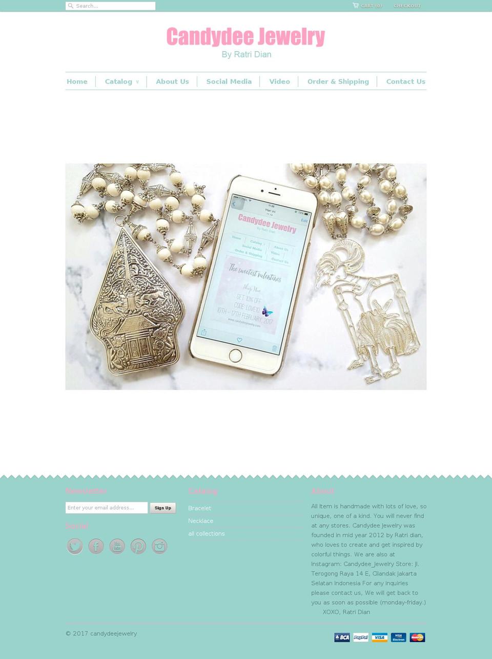 candydeejewelry.com shopify website screenshot