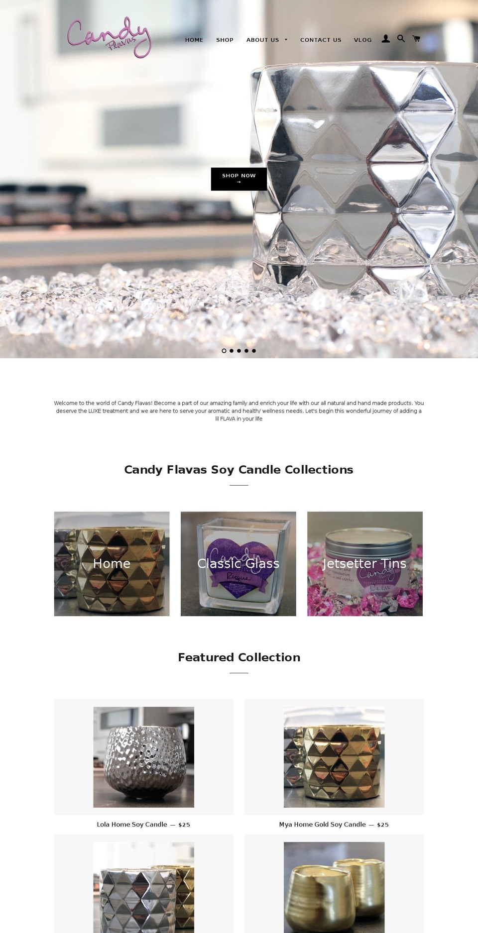 candyflavas.com shopify website screenshot