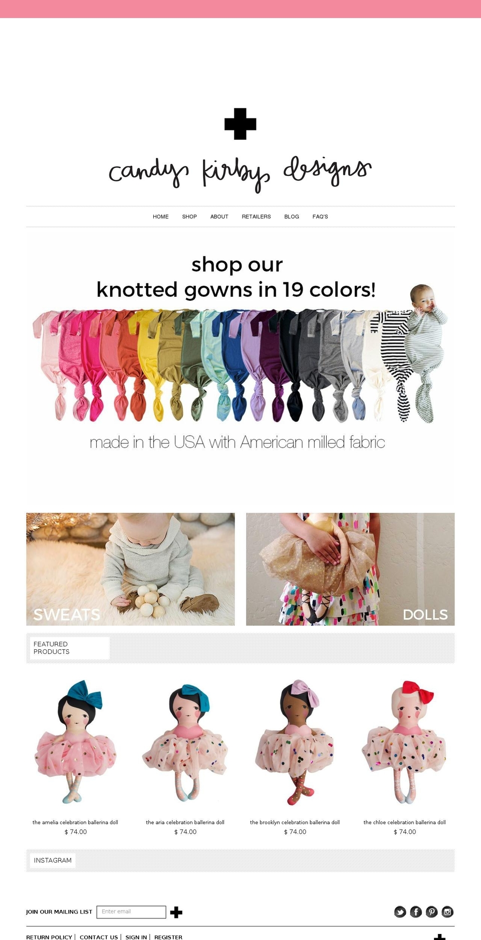 candykirbydesign.com — Shopify storefront screenshot