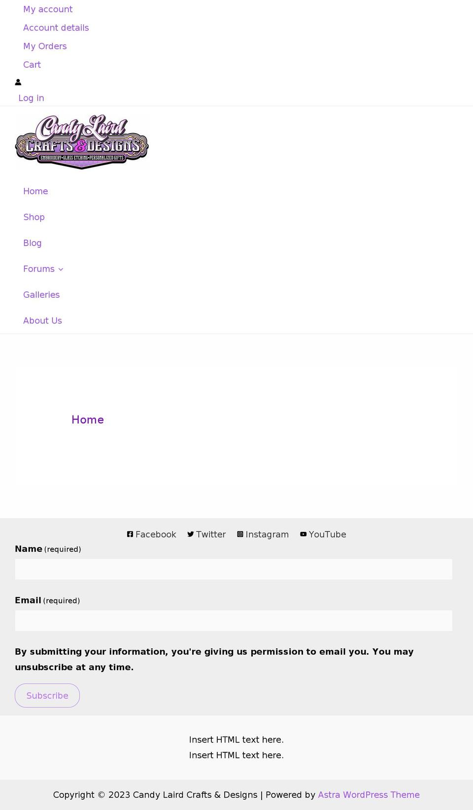 candylaird.com — Shopify storefront screenshot