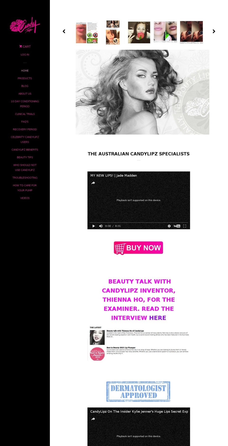 candylipzaustralia.com shopify website screenshot