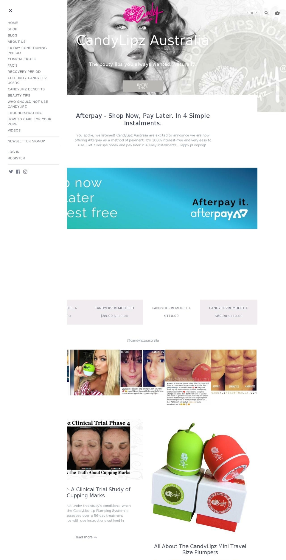 candylipznz.com — Shopify storefront screenshot