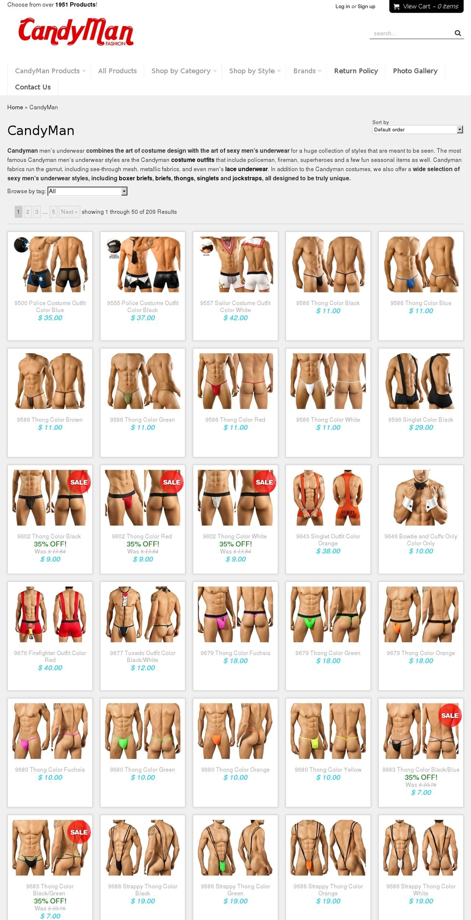 candymanunderwear.com shopify website screenshot