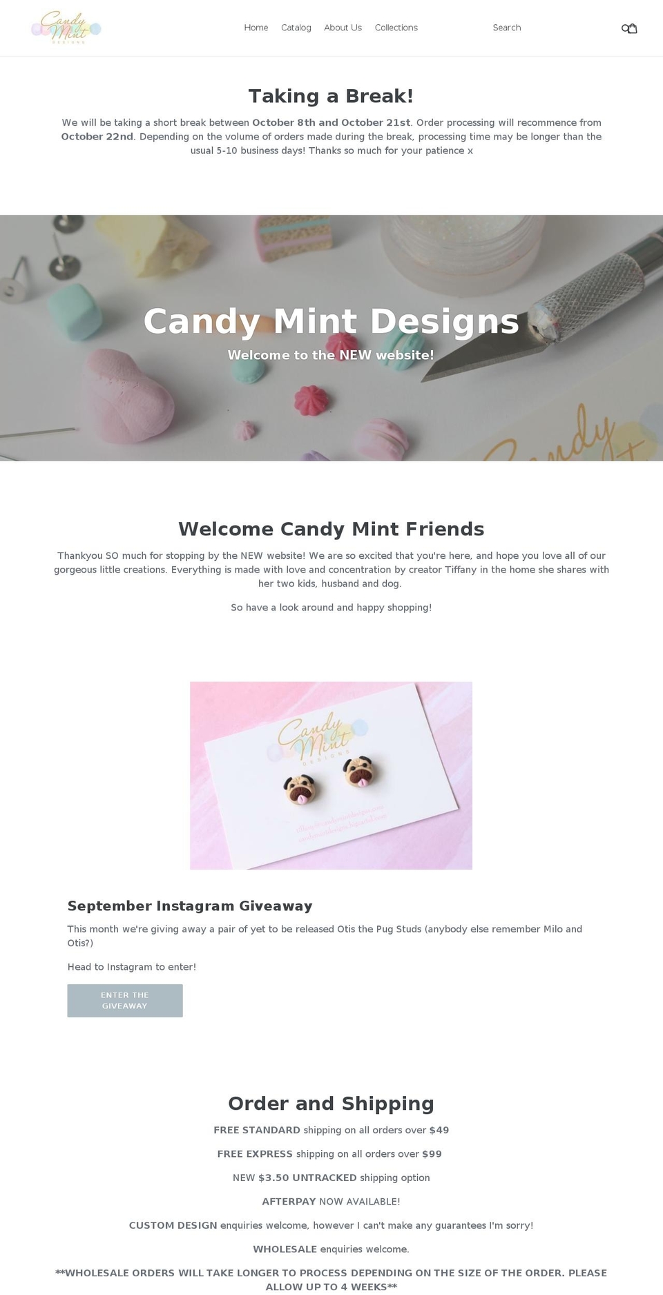 candymintdesigns.com shopify website screenshot