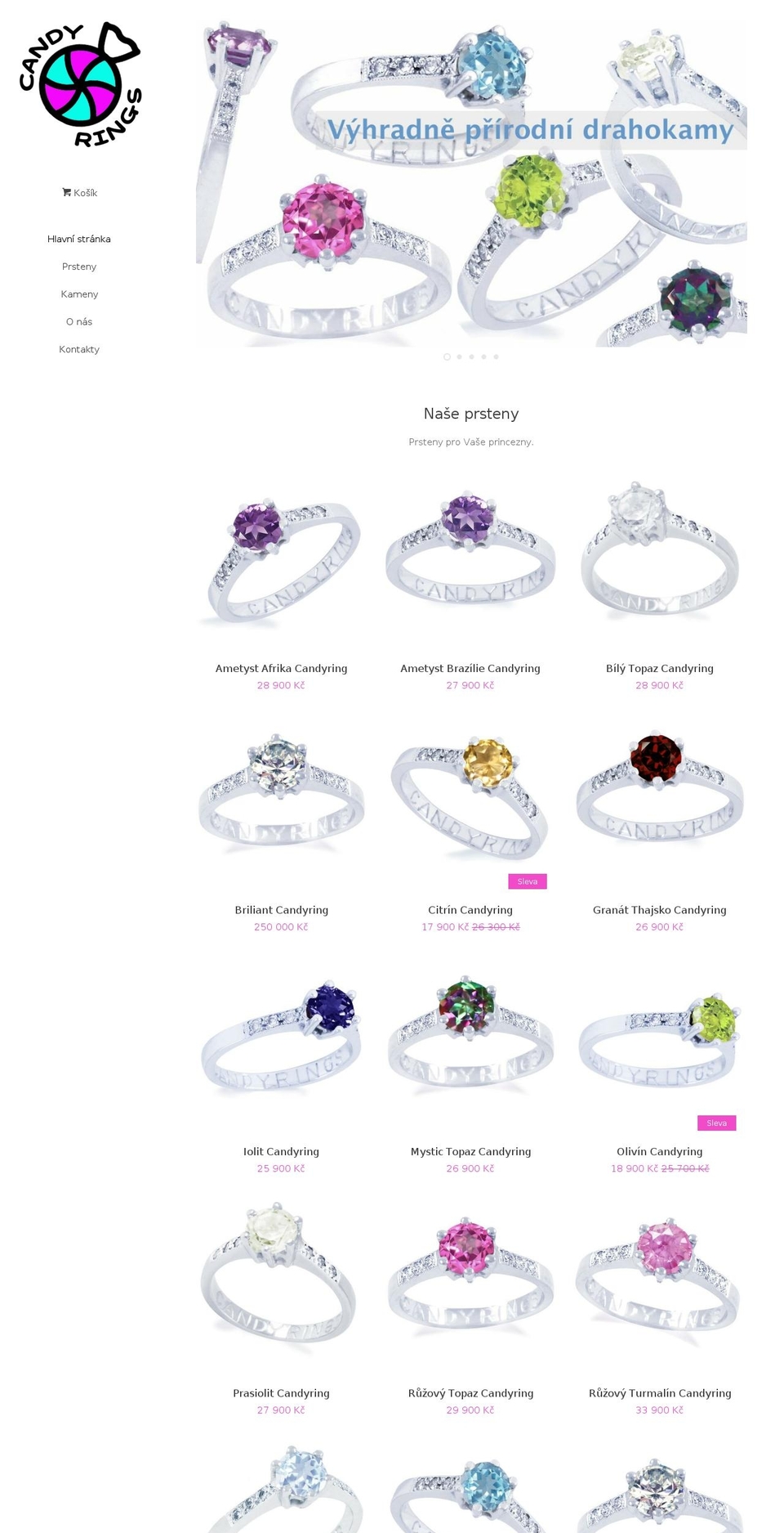candyrings.com shopify website screenshot