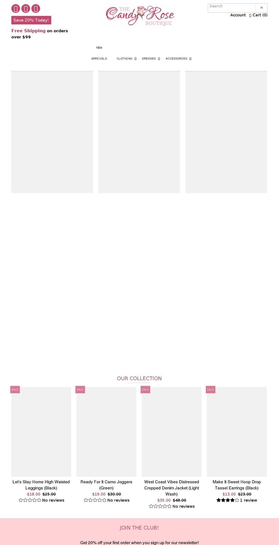 candyroseboutique.com shopify website screenshot