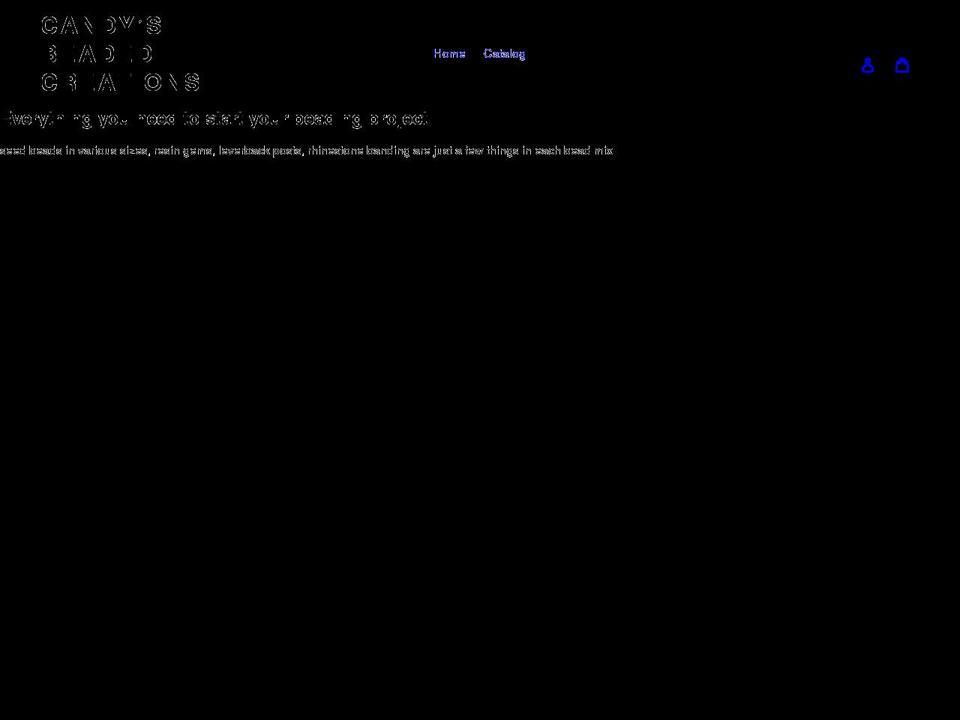 candysbeadedcreations.com shopify website screenshot