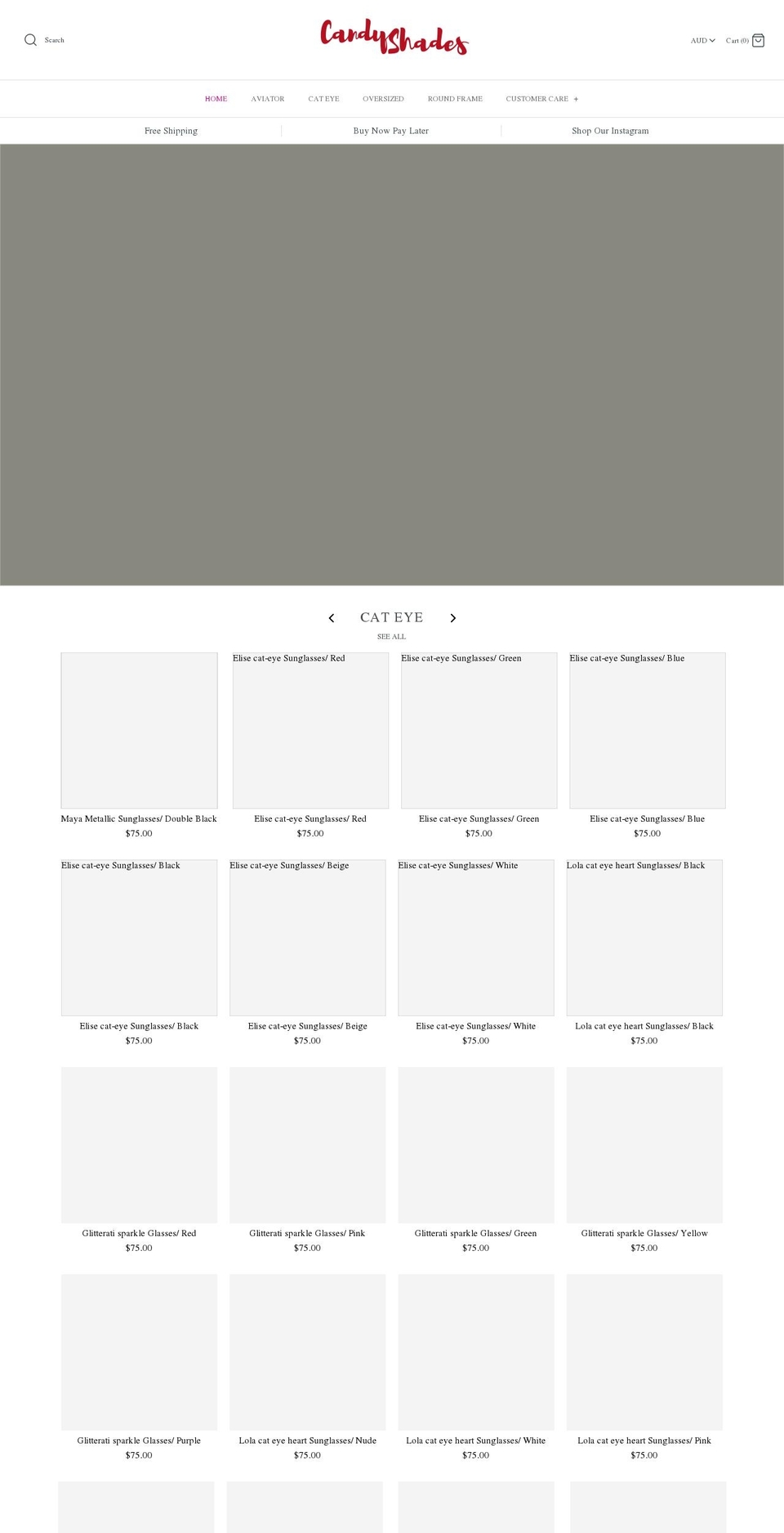 candyshades.com — Shopify storefront screenshot