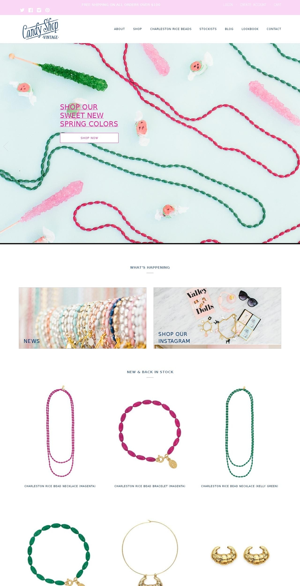 candyshopvintage.com shopify website screenshot