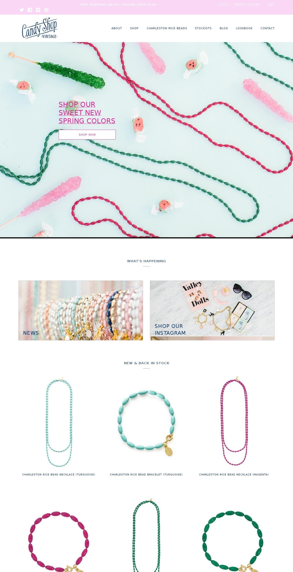 candyshopvintagejewelry.com shopify website screenshot