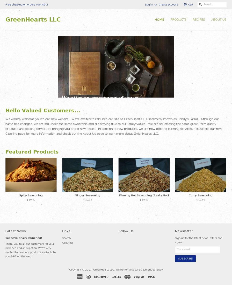 candysseasoning.com shopify website screenshot