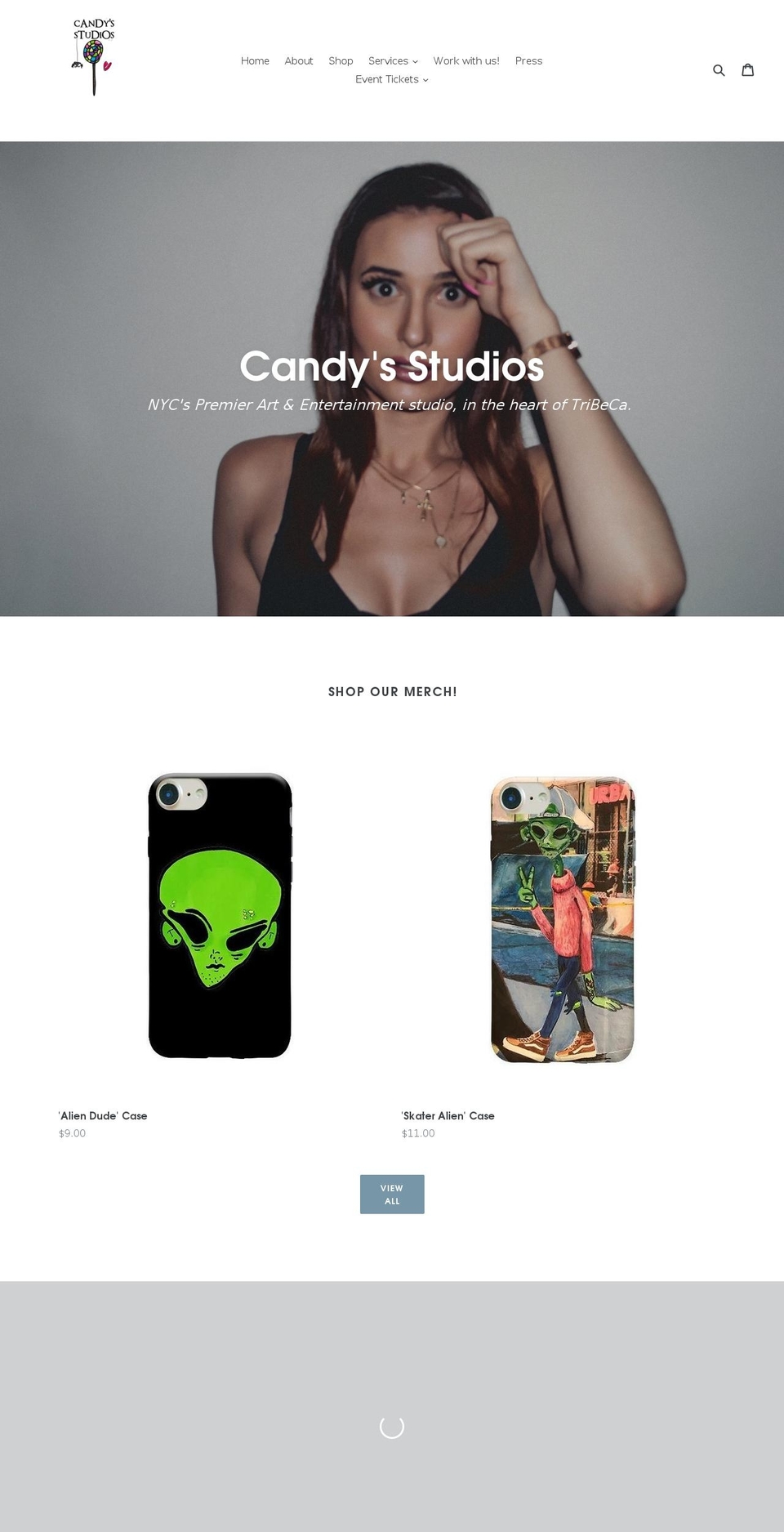 candysstudio.com — Shopify storefront screenshot