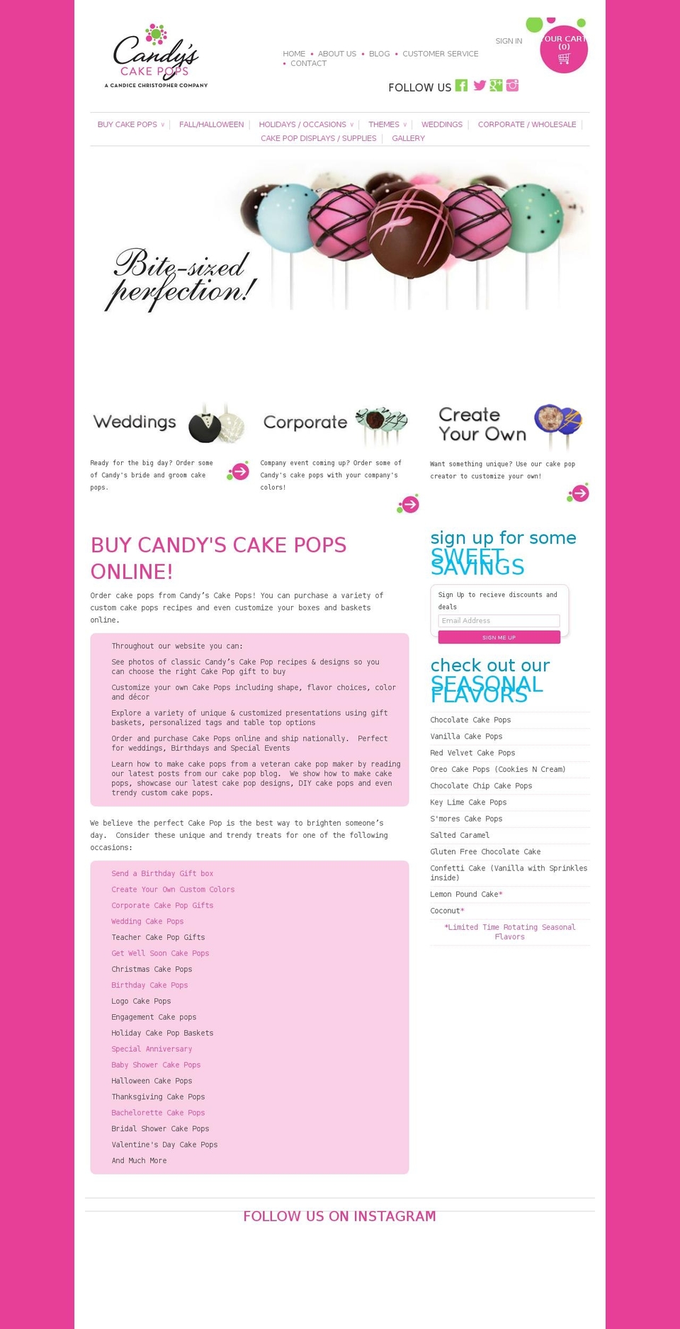 candyssweets.com — Shopify storefront screenshot