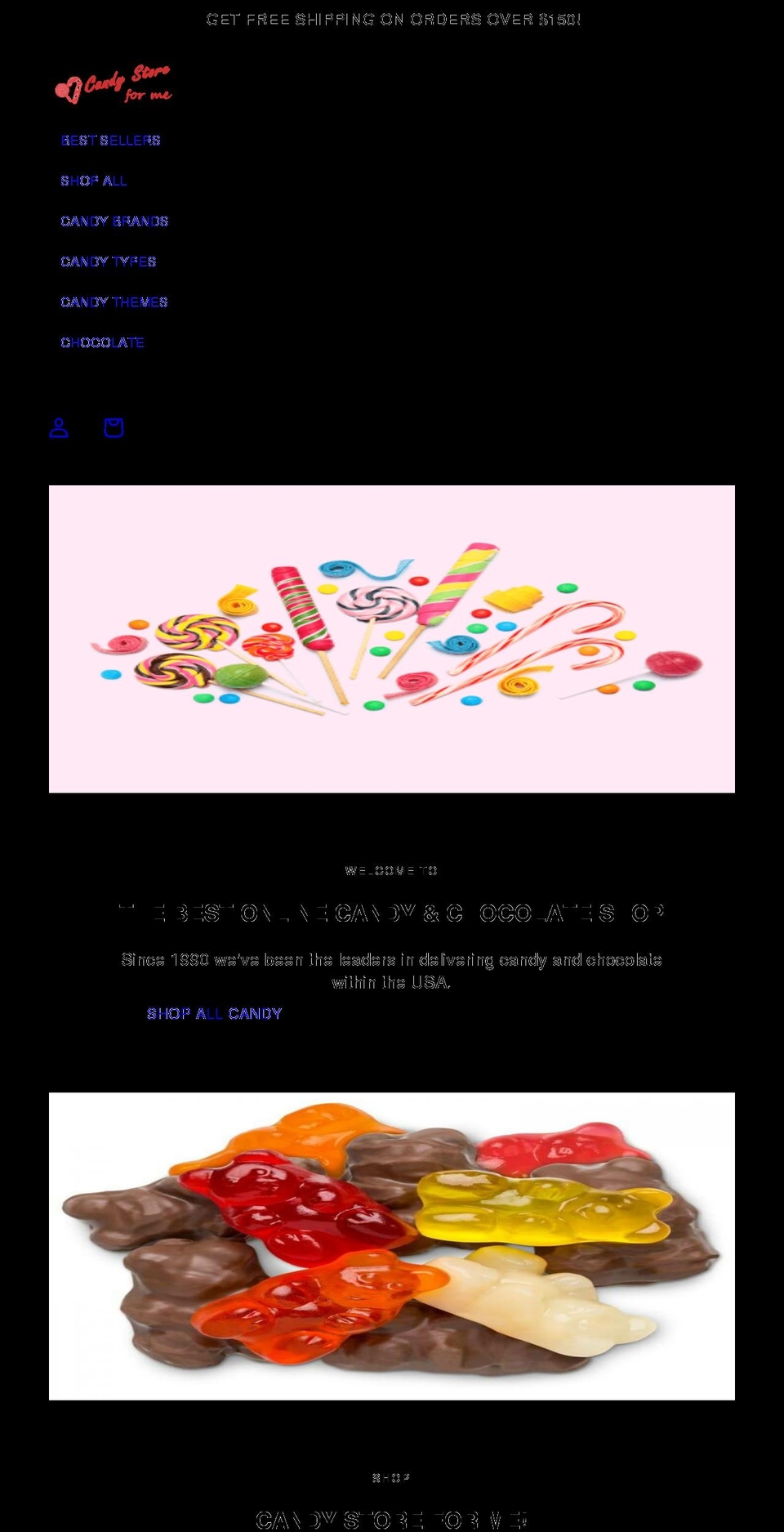 candystoreforme.com shopify website screenshot