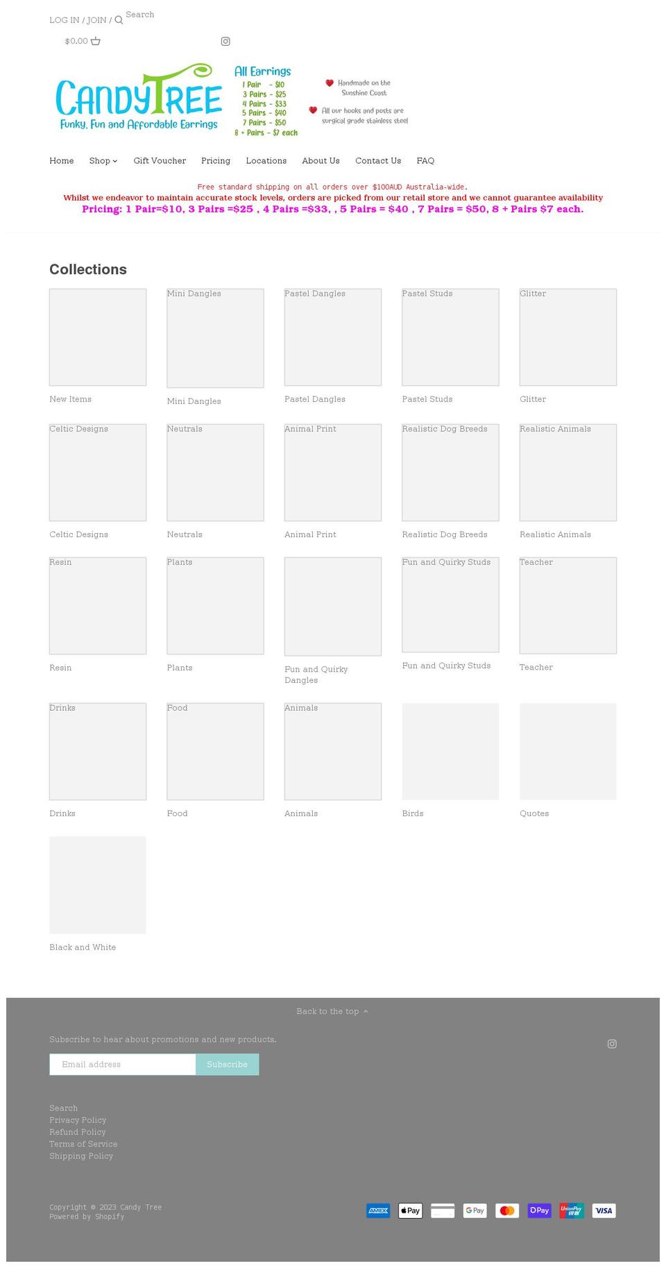 candytree.com.au shopify website screenshot