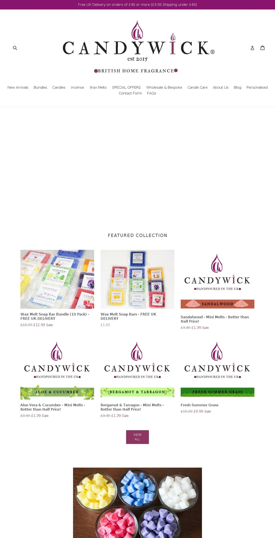 candywick.com — Shopify storefront screenshot