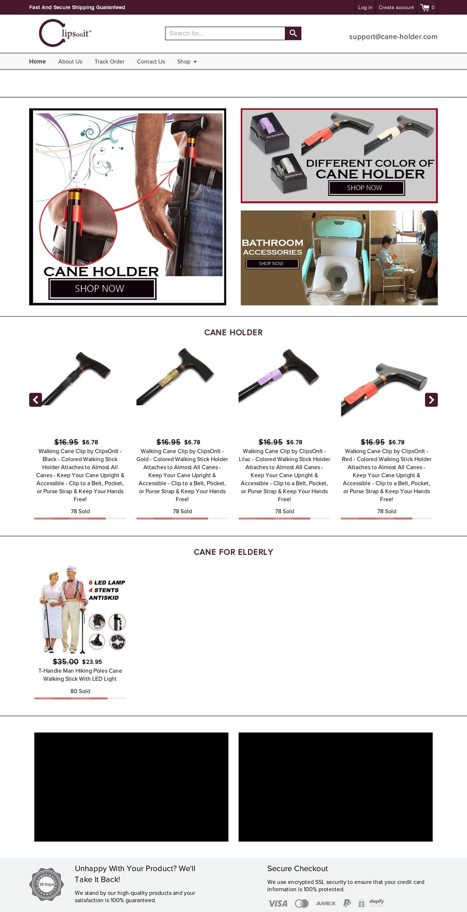 cane-holder.com shopify website screenshot