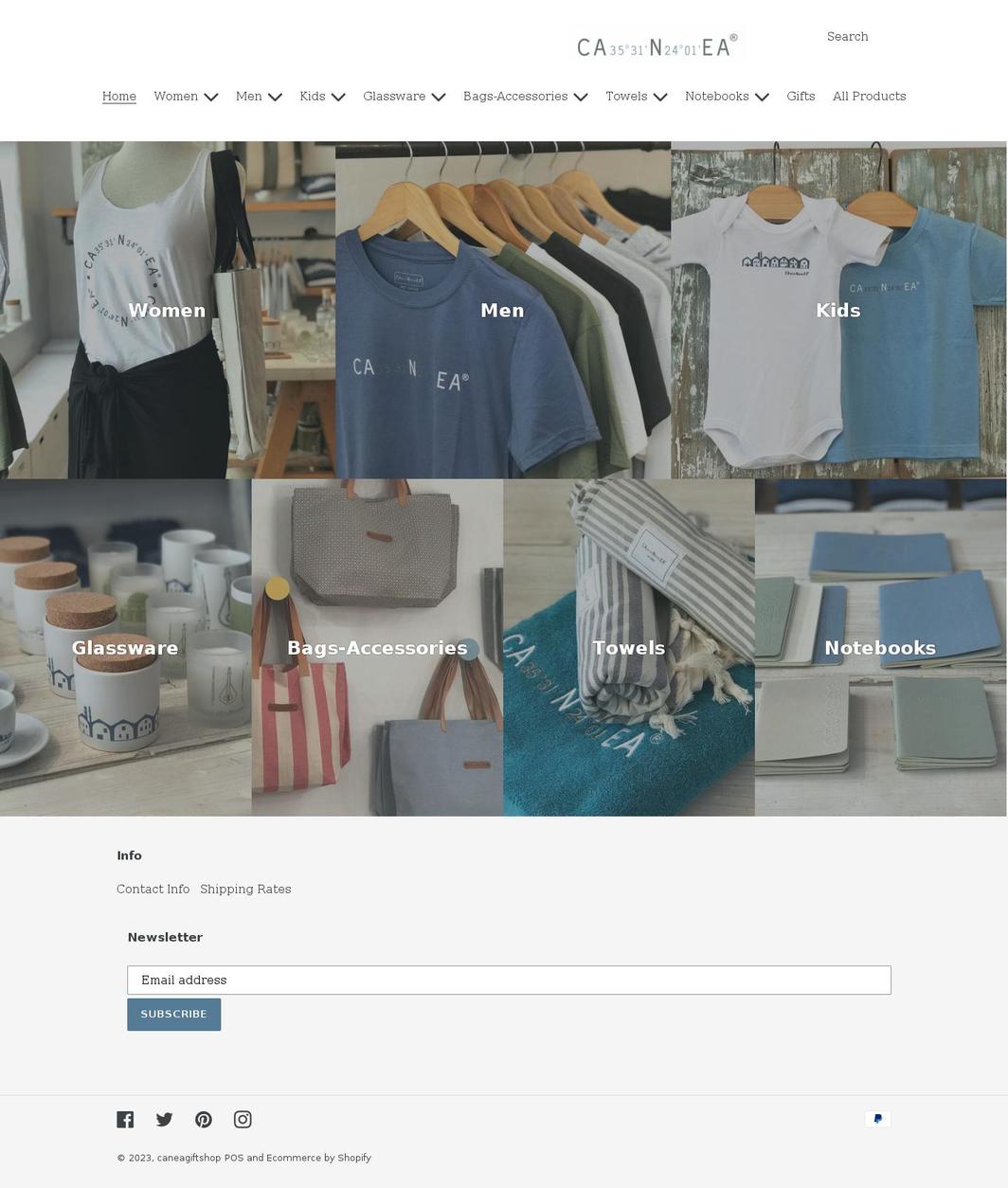 caneagiftshop.com shopify website screenshot