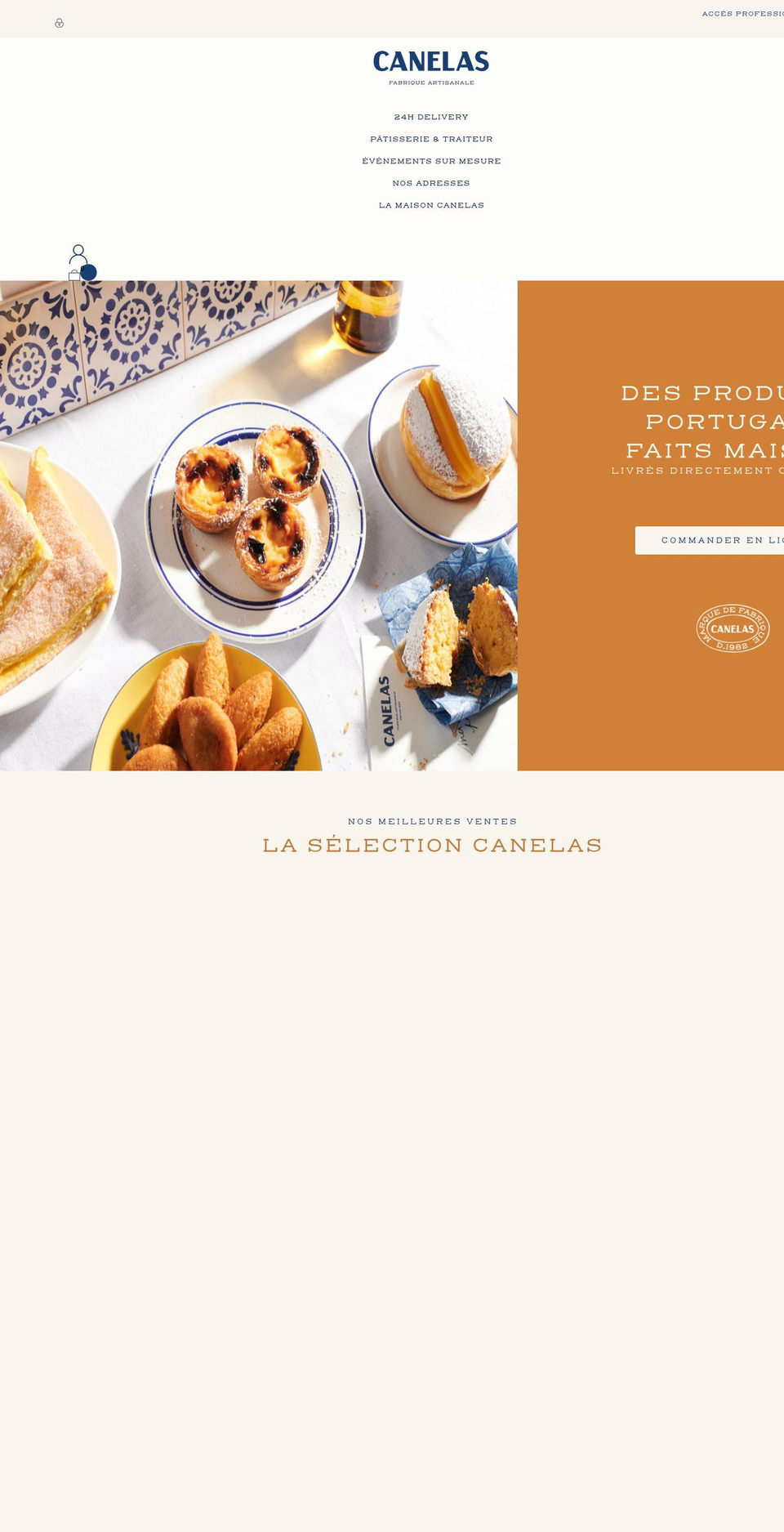 canelas.fr shopify website screenshot