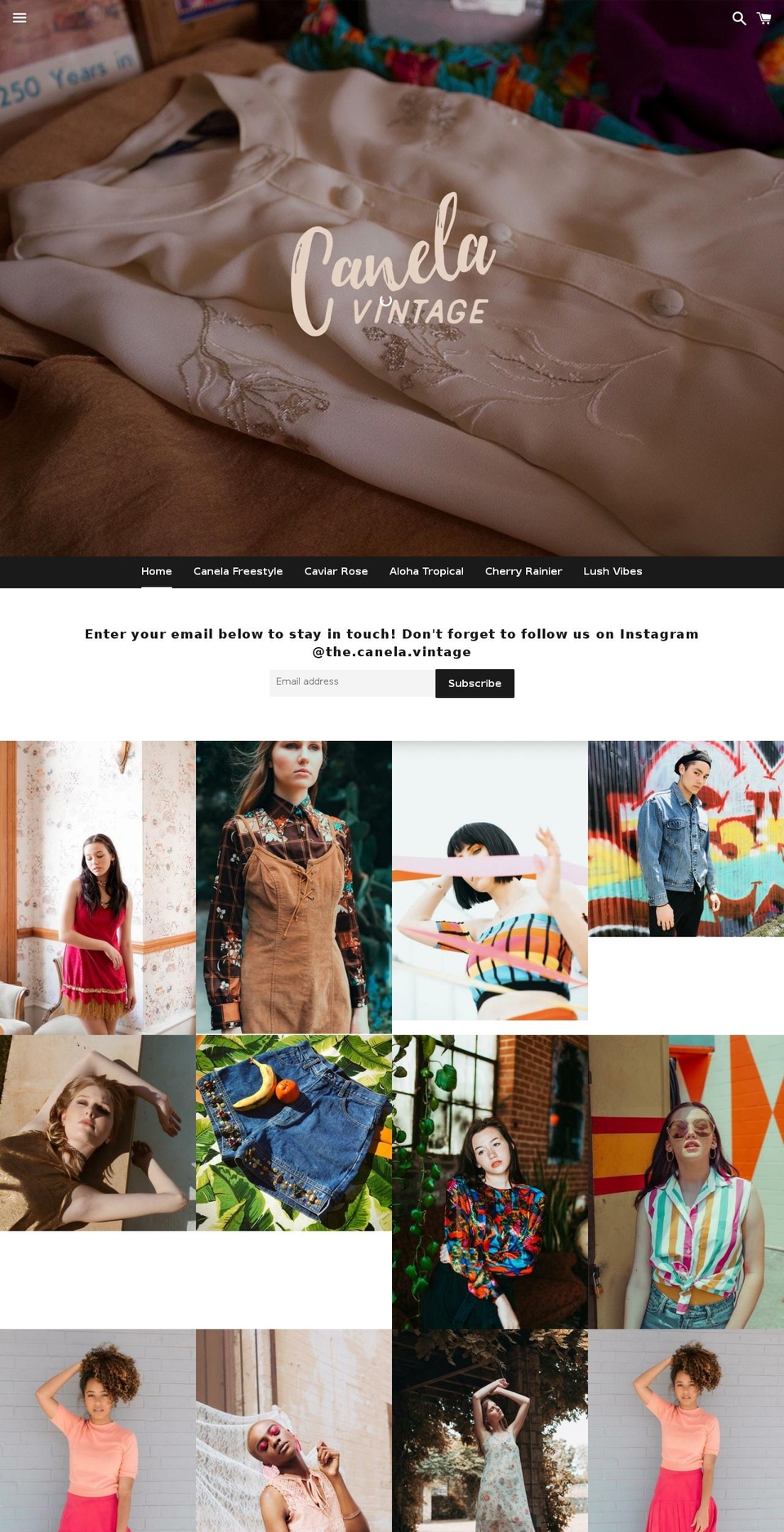 canelavintage.com — Shopify storefront screenshot
