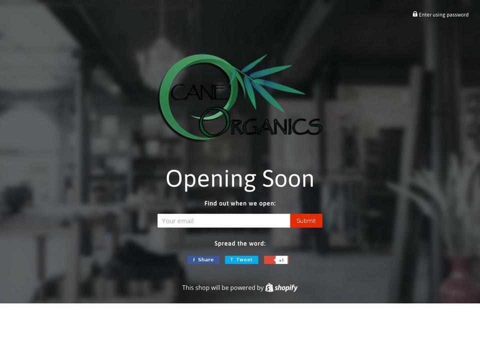 caneorganics.com shopify website screenshot