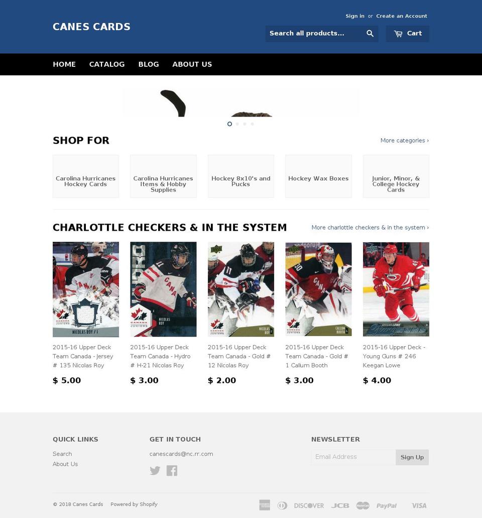 canescards.com — Shopify storefront screenshot