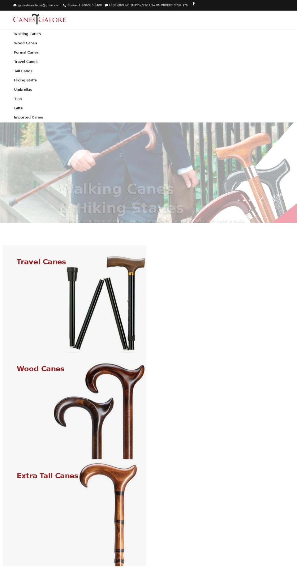 canesgalore.com — Shopify storefront screenshot