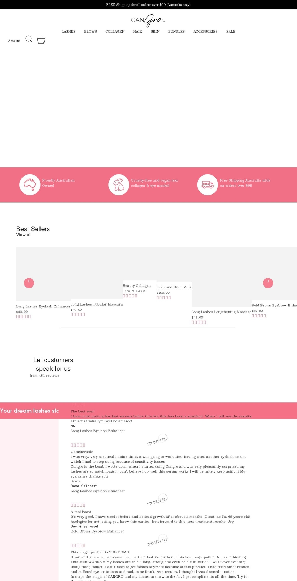 cangro.com.au shopify website screenshot