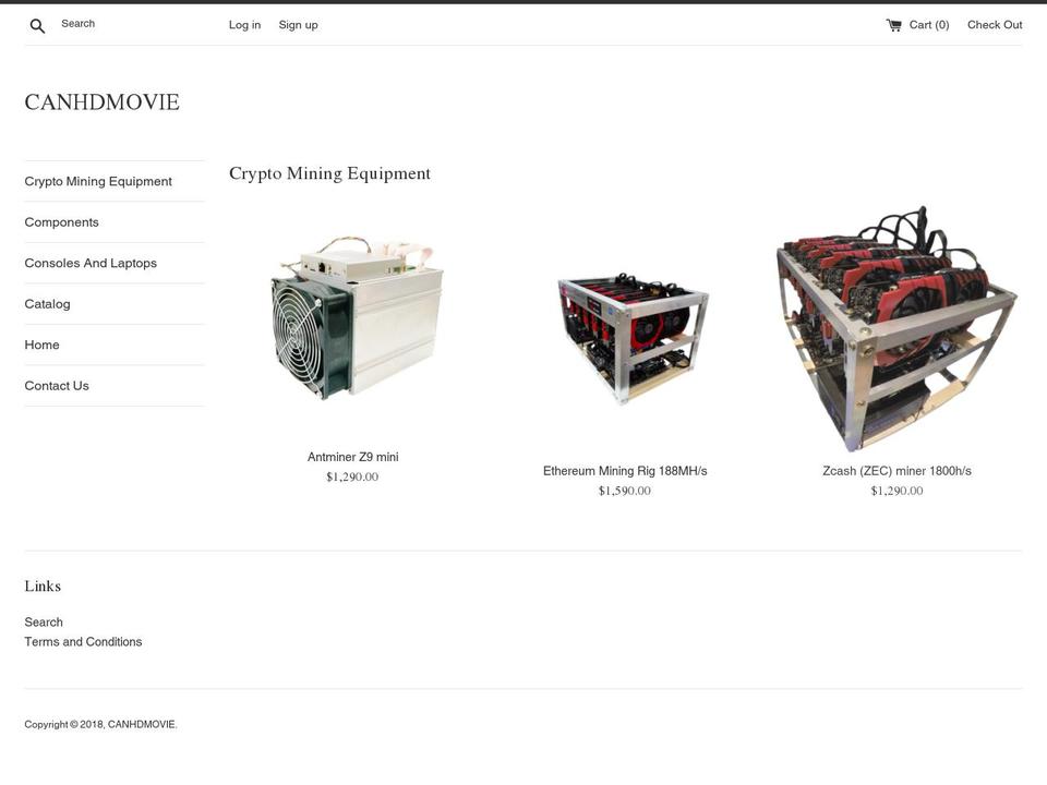 canhdmovie.com shopify website screenshot