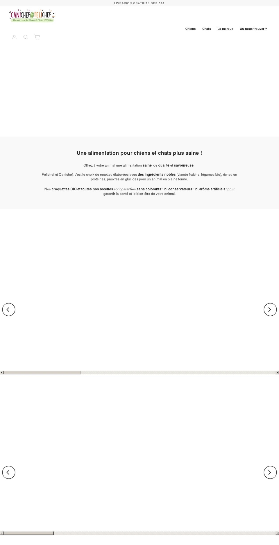 canichefbio.fr shopify website screenshot