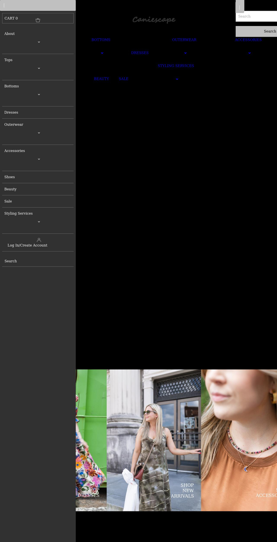 caniescape.com shopify website screenshot