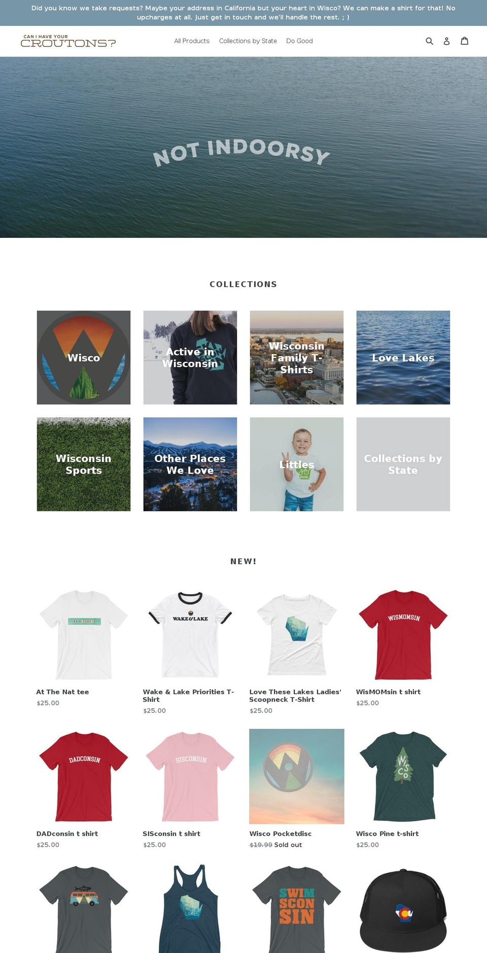 canihaveyourcroutons.com — Shopify storefront screenshot