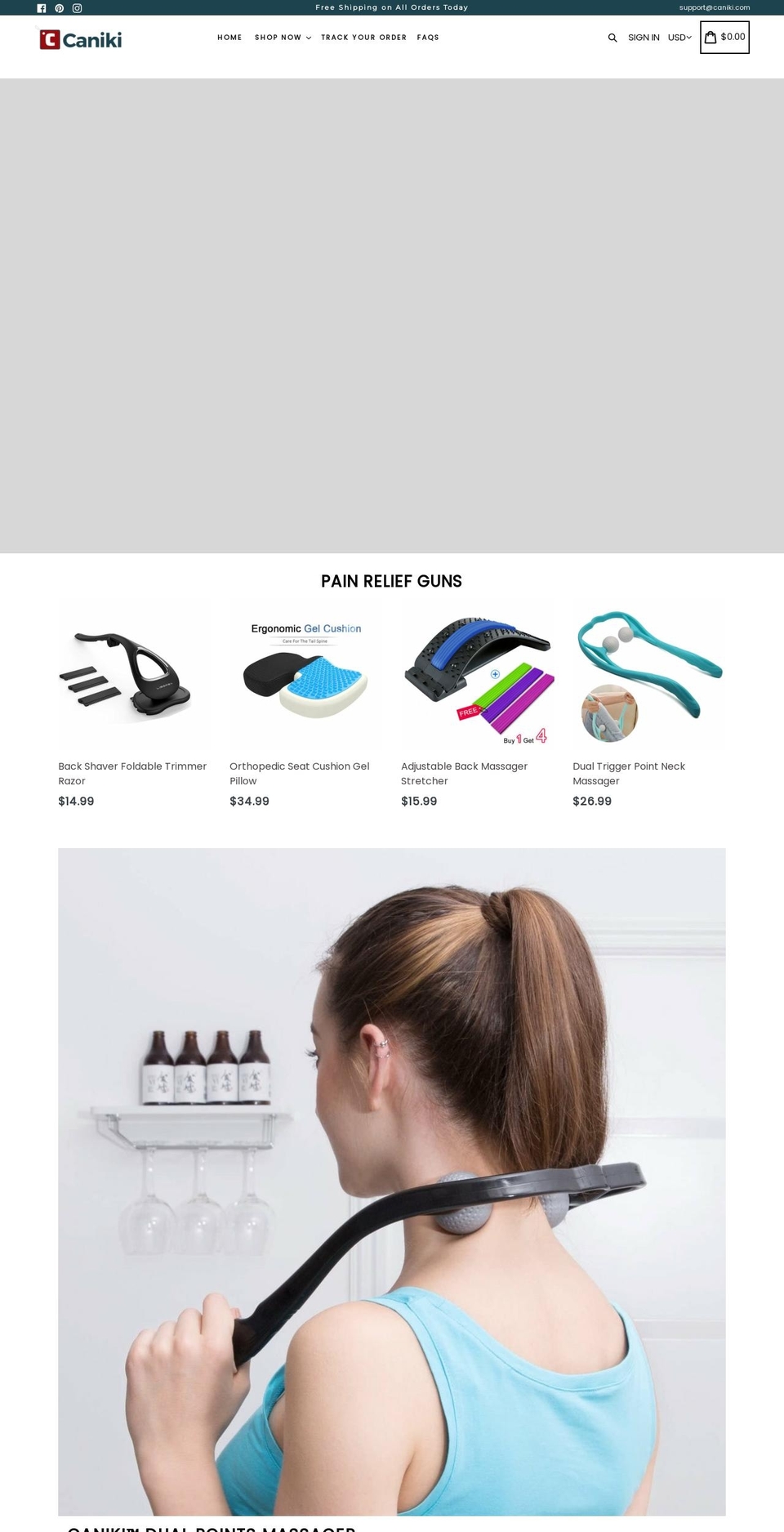 caniki.com shopify website screenshot