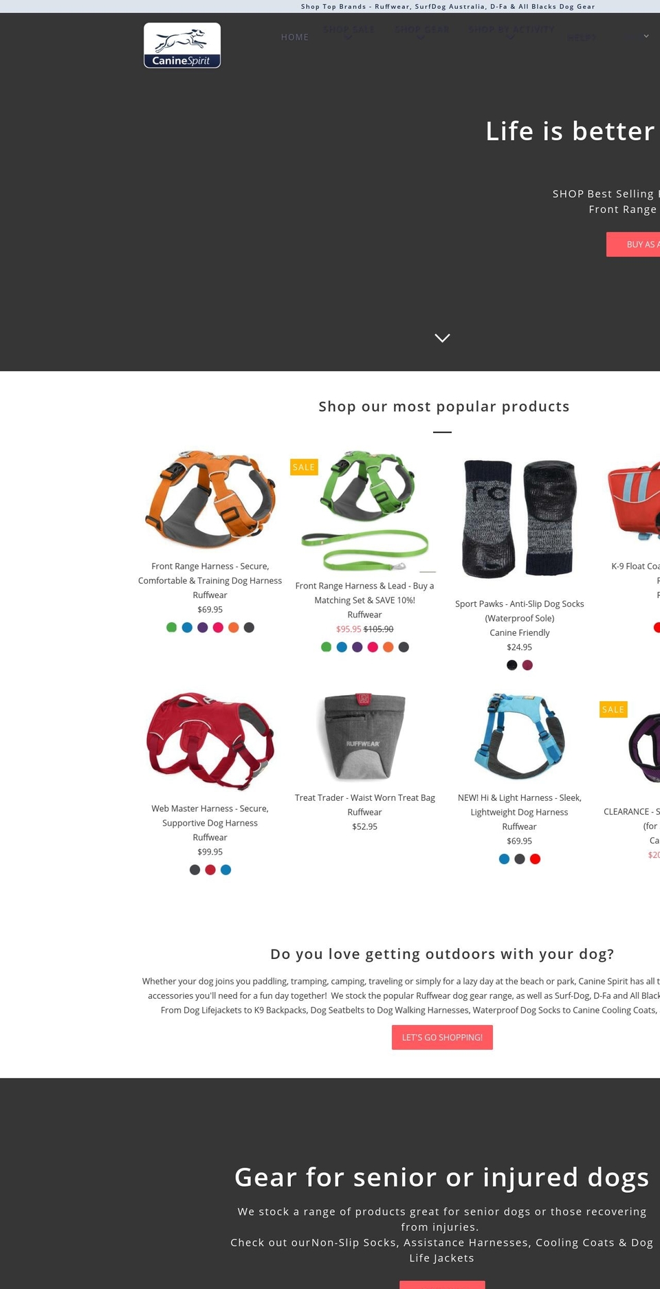 Version .. Feb-- Shopify theme site example canine-spirit.com