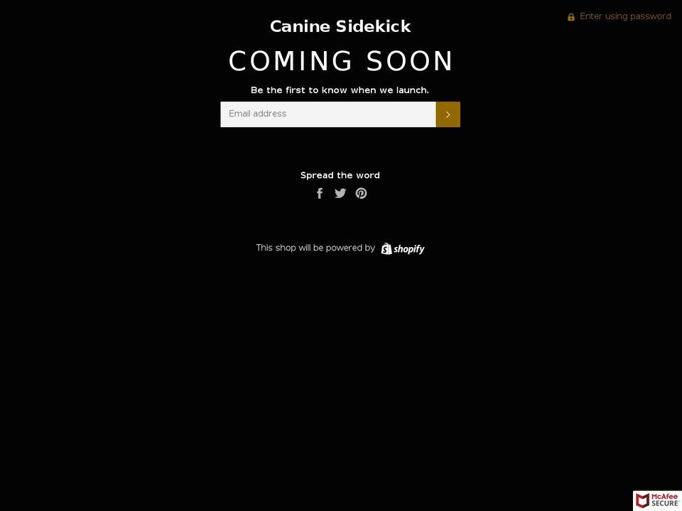 caninesidekick.com — Shopify storefront screenshot