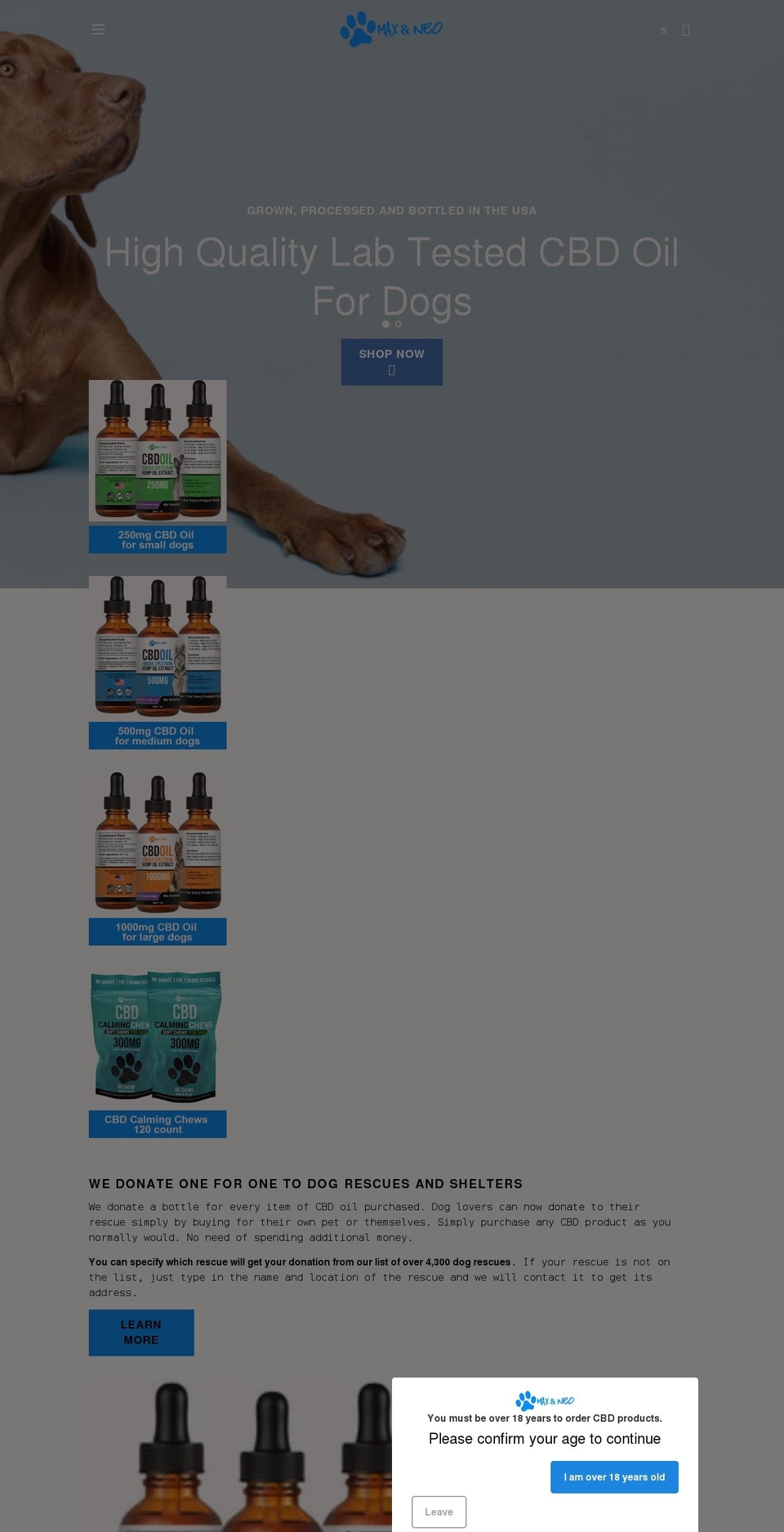 caninewellnesslab.com — Shopify storefront screenshot