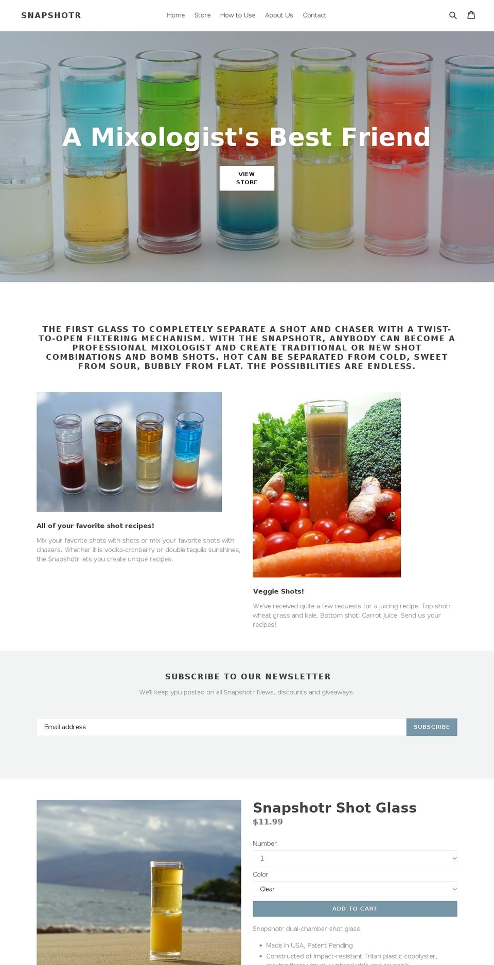 canistershotglass.com — Shopify storefront screenshot