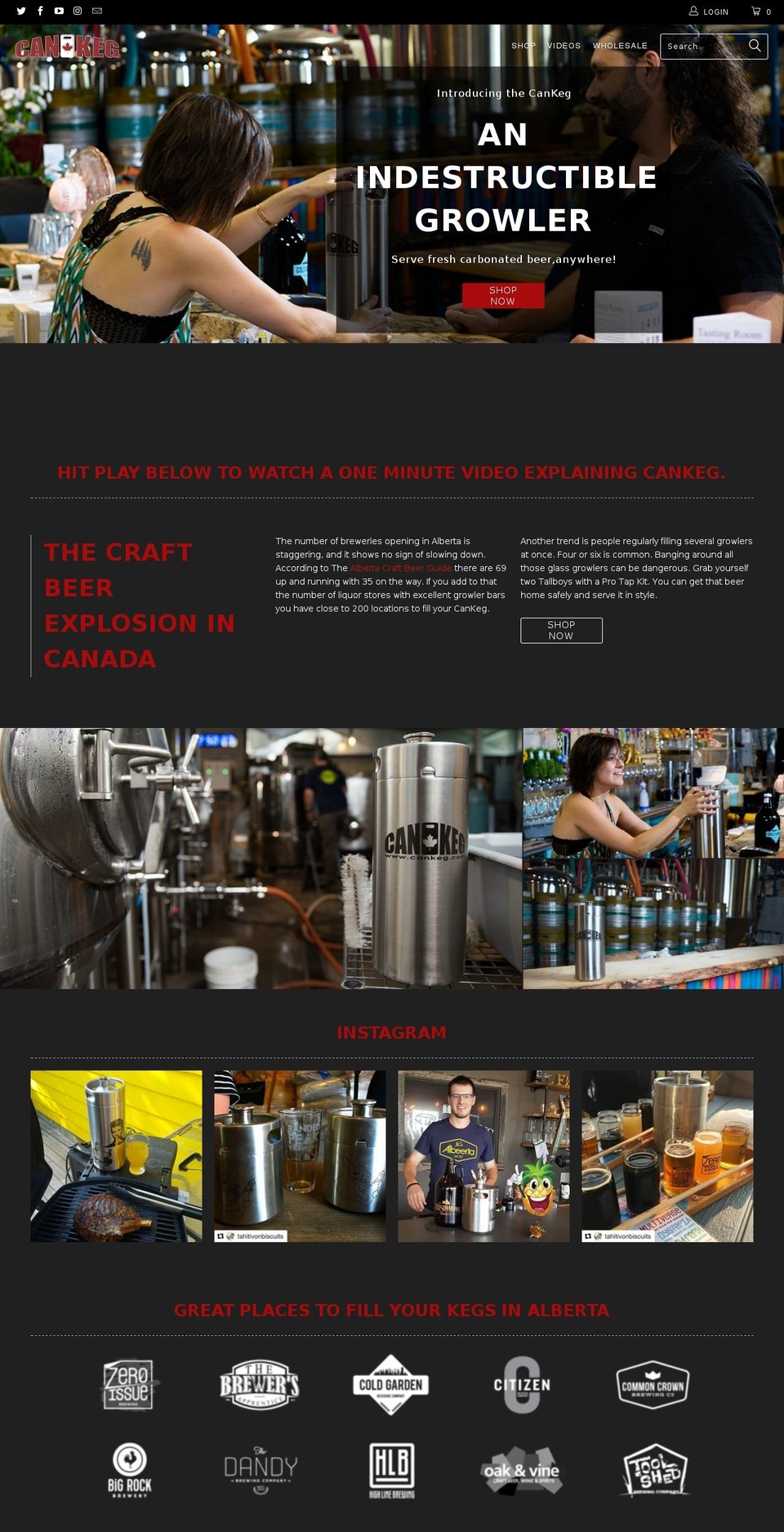 cankeg.com shopify website screenshot