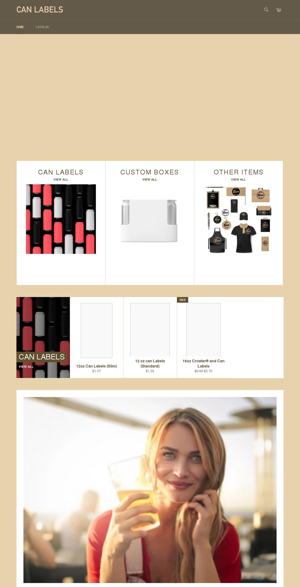 canlabels.com shopify website screenshot