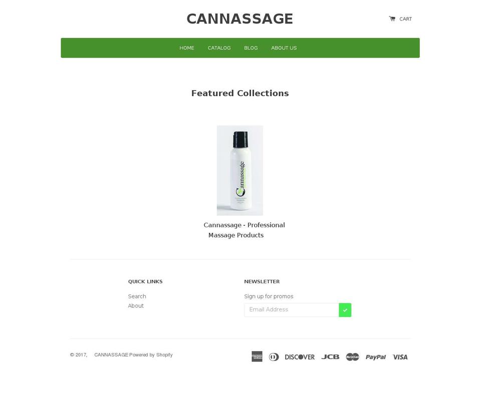 canna-ssage.com shopify website screenshot